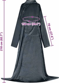 vidaXL Φούτερ-κουβέρτα Σκούρο μπλε F Φανέλα