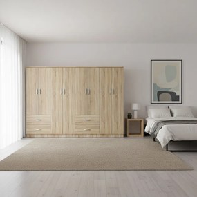 Ντουλάπα οχτάφυλλη Lego  sonoma 241x42x181εκ