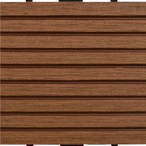 vidaXL Πλακάκια Deck 22 τεμ. Καφέ 30 x 30 εκ. 2 μ² από WPC