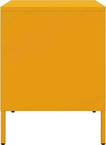 vidaXL Κομοδίνα 2 τεμ. Μουσταρδί 36x39x50,5 εκ. από Χάλυβα