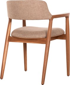 ΠΟΛΥΘΡΟΝΑ JAMES HM18259 TEAK WOOD ΜΕ ΣΑΜΠΑΝΙ ΥΦΑΣΜΑ 57x52x76Υεκ.