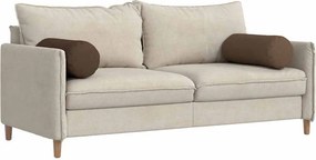vidaXL Μαξιλάρια Στήριγμα 2 pcs Καφέ Ø 25 x 70 cm ύφασμα