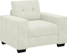 vidaXL Πολυθρόνα-Καναπέ-Κρεμ 100x78x80 εκ. Βελούδο
