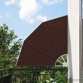 vidaXL Αδιάφανο σκίαστρο μπαλκονιού 160 x 160 cm Πολυεστέρας Καφέ