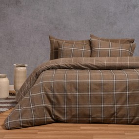 Σεντόνια King Size (Σετ) Melinen Diego Mocca Καφέ Με Λάστιχο 180x200+32