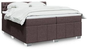 ΚΡΕΒΑΤΙ BOXSPRING ΜΕ ΣΤΡΩΜΑ ΣΚΟΥΡΟ ΚΑΦΕ 200X200 ΕΚ. ΥΦΑΣΜΑΤΙΝΟ 3287185