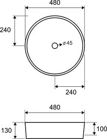 Karag LT 3206-H -  Επιτραπέζιος Νιπτήρας ∅38 cm
