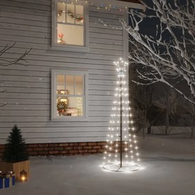 vidaXL Χριστουγεννιάτικο Δέντρο Κώνος 108 LED Ψυχρό Λευκό 70x180 εκ.