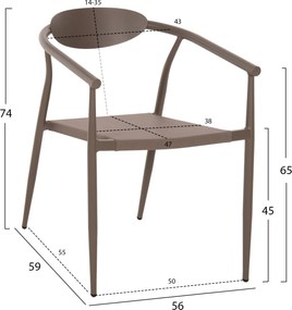 ΠΟΛΥΘΡΟΝΑ SERLY HM6052.01 ΑΛΟΥΜΙΝΙΟ ΛΕΥΚΟ-TEXTILENE ΛΕΥΚΟ 56x61x74,5Yεκ
