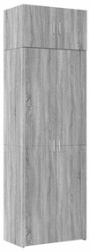 vidaXL Ραφιέρα με Ντουλάπια Γκρι Sonoma 70x42,5x225 εκ. Επεξ. Ξύλο