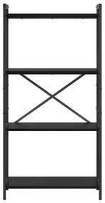 vidaXL Βιβλιοθήκη Μαύρη δρυς 60 x 30 x 118 εκ Επεξεργασμένο ξύλο