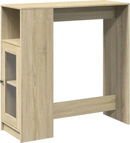 vidaXL Τραπέζι Μπαρ με Ράγες Sonoma Δρυς 101x40x103,5 εκ Επεξεργ. Ξύλο