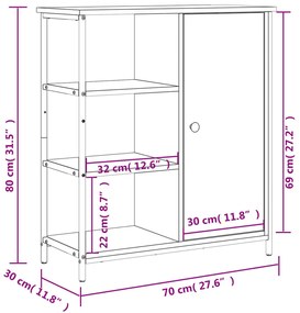 ΝΤΟΥΛΑΠΙ ΓΚΡΙ SONOMA 70 X 30 X 80 ΕΚ. ΑΠΟ ΕΠΕΞΕΡΓ. ΞΥΛΟ 835492