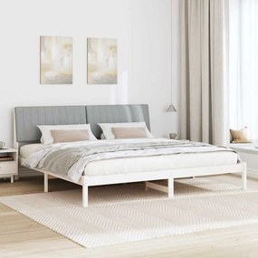 vidaXL Σκελετός Κρεβατιού Λευκό 200 x 200 cm Στερεά ξυλεία πεύκου