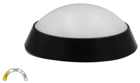 Adeleq Πλαφονιέρα LED PC Στρογγυλή Φ220mm 20W CCT IP65 Μαύρη 21-2001518