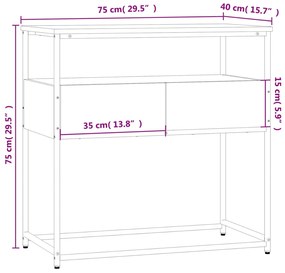 ΤΡΑΠΕΖΙ ΚΟΝΣΟΛΑ SONOMA ΔΡΥΣ 75X40X75 ΕΚ. ΕΠΕΞΕΡΓΑΣΜΕΝΟ ΞΥΛΟ 834156