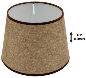 Καπέλο Φωτιστικού Ε27/E14 Up-Down 22xΦ30cm Ύφασμα SPC 30 Arlight -284098-Καφέ 0284098