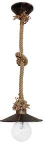 Φωτιστικό Οροφής Μονόφωτο Heronia Petra 31-0126 Rope/Bronze