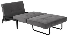 Πολυθρόνα - Κρεβάτι CONSTANCE C3078.11 Βελούδο Γκρί 95x92x66Υ εκ. 95x92x66 εκ.