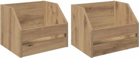 vidaXL Κουτί Άλμπουμ Βινυλίου 2 τμχ. Artisan Δρυς 38 x 30 x 29 εκ
