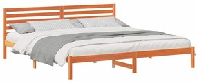 vidaXL Σκελετός Κρεβατιού Καφέ κεριού 200 x 210 cm Μασίφ ξύλο πεύκου