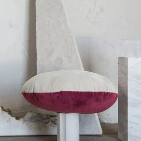 Μαξιλάρι Διακοσμητικό (Με Γέμιση) - Velvety Red/Light Grey Nima 45X45 45x45cm Βαμβάκι-Βελούρ