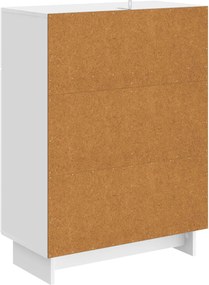 vidaXL Πλαϊνό γραφείο Γυαλιστερό Λευκό 66 x 34,5 x 90 εκ