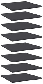 vidaXL Ράφια Βιβλιοθήκης 8 τεμ. Γκρι 40x40x1,5 εκ. από Επεξ.Ξύλο