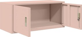 vidaXL Ντουλάπι αποθήκευσης Ροζ 90 x 40 x 40 εκ Ατσάλι