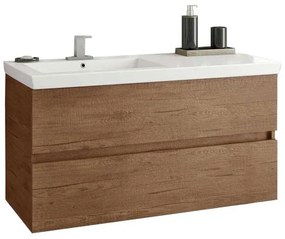 Πάγκος μπάνιου κρεμαστός Luxus 100 Pl Wood Dark