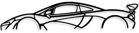 Διακοσμητικό Τοίχου Mclaren P1 891TNL2358 68x14cm Black Wallity Μέταλλο