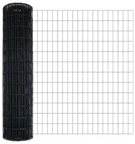 vidaXL Φράχτης Εuro Γκρι 1.2 x 25 m Σίδηρος με επικάλυψη PVC