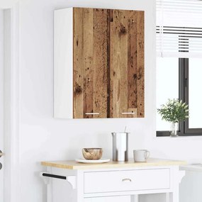 vidaXL Κρεμαστό ντουλάπι 2 pcs Παλαιό Ξύλο και Λευκό 30 x 31 x 80 εκ.