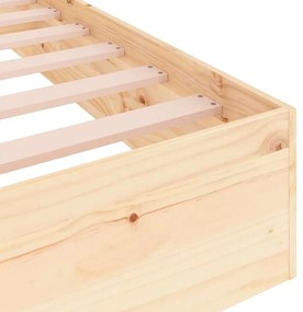 vidaXL Πλαίσιο Κρεβατιού 75 x 190 εκ. από Μασίφ Ξύλο Small Single