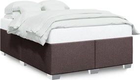 vidaXL Σκελετός Κρεβατιού Χωρίς Στρώμα Καφέ 140x200 εκ.Υφασμάτινο