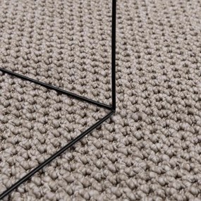 vidaXL Χαλιά χώρου Γύρος LUGO Taupe Ø 200 CM Πολυεστέρας