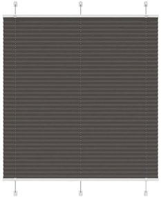 vidaXL Πλισέ περσίδα Μαύρο 120x100 cm Πλάτος υφάσματος 119,4 cm