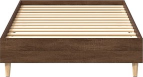 vidaXL Πλαίσιο κρεβατιού χωρίς στρώμα καφέ δρυς 90x190 cm