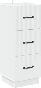 vidaXL Ντουλάπι με Συρτάρια Λευκό 33 x 34,5 x 87 εκ.