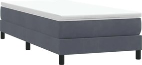 vidaXL Box Spring Κρεβάτι χωρίς στρώμα Σκούρο γκρι 80x210 cm Βελούδινο