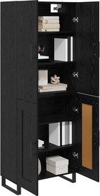 vidaXL Highboard 2 pcs Μαύρη Οξυά 69,5 x 34 x 180 εκ.