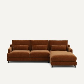 Γωνιακός καναπές από βελούδινο chenille, Alwine