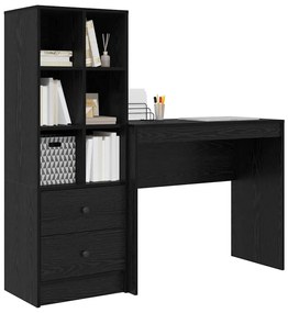 vidaXL Γραφείο με αποθηκευτικό χώρο 2 pcs Μαύρη δρυς 90 x 40 x 76 εκ.