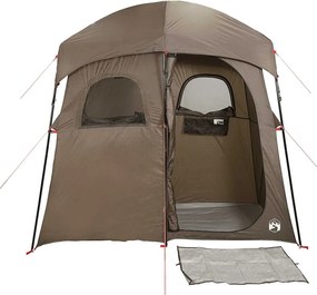 vidaXL Σκηνή Ντους 2 Ατόμων Αδιάβροχη Καφέ