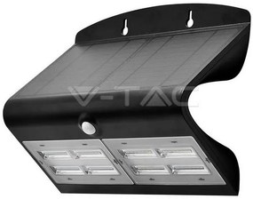 Ηλιακό Φωτιστικό LED V-TAC 6.8W με Αισθητήρα Solar Wall Light Φως Ημέρας 4000K Μαύρο 8279