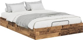 vidaXL Κρεβάτι Οθωμανικού Τύπου Παλιό ξύλο 120 x 200 cm