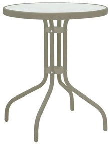 Τραπέζι Watson μέταλλο σαμπανιζέ-γυαλί Φ60x70εκ 60x60x70 εκ.