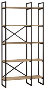 Βιβλιοθήκη Dusan Megapap χρώμα sepet oak 87,5x30x175εκ.