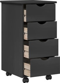 vidaXL Κινητό Ντουλάπι MOSS 34 x 39 x 65,5 cm Μασίφ Ξύλο Πεύκου Γκρι