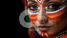 Intra Συλλεκτικό Ξύλινο Παζλ Plywood 4mm - Παραδοσιακό ινδικό μακιγιάζ και ρούχα Σε Ξύλινο Κουτί - Διαστάσεις Puzzle: 10x10 cm – 25 κομμάτια